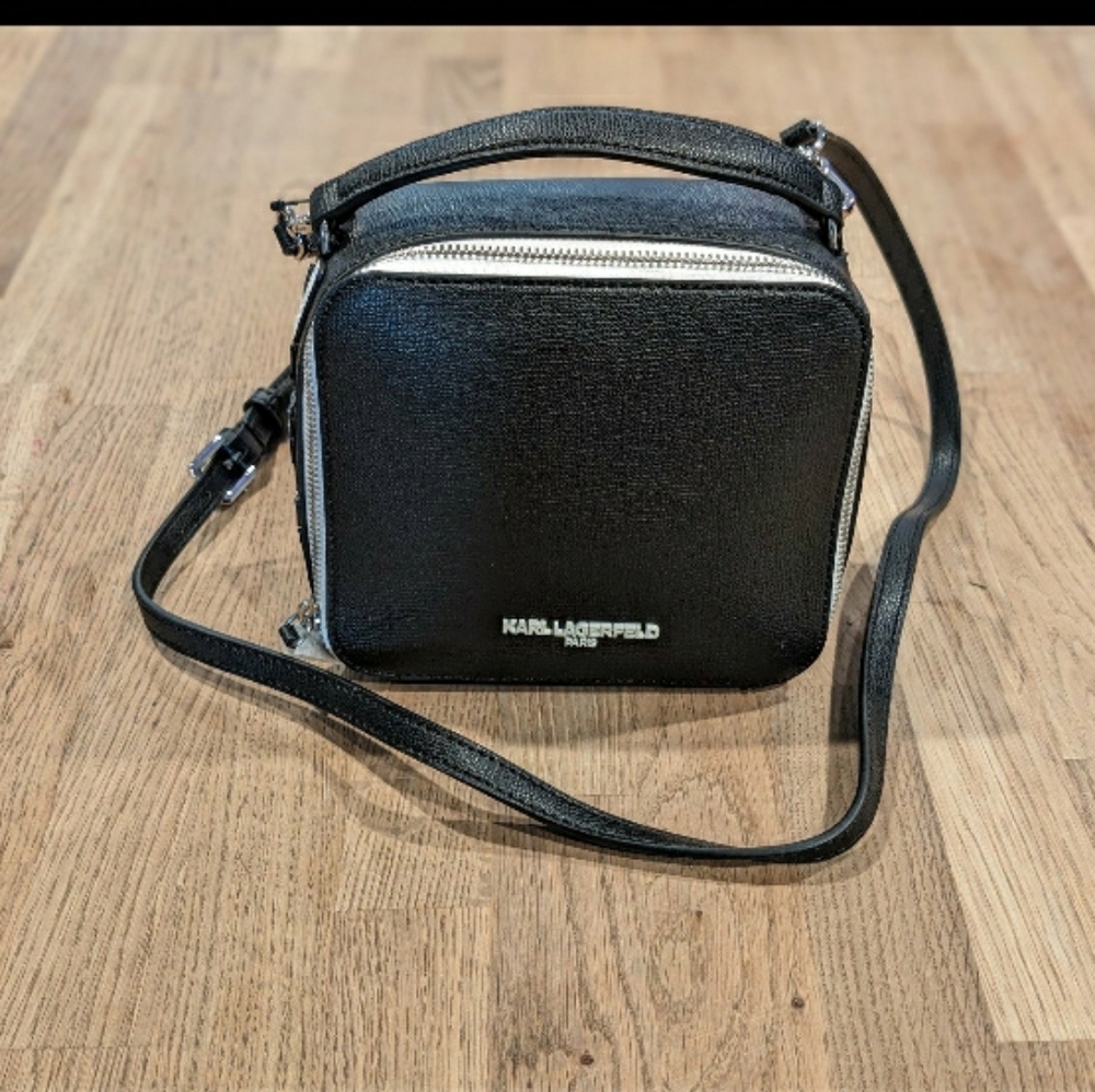 Karl Lagerfeld Paris Crossbody square black bag